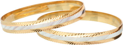 53% OFF on Vendee Fashion Creative Design Brass Bangle Set Pack of 2