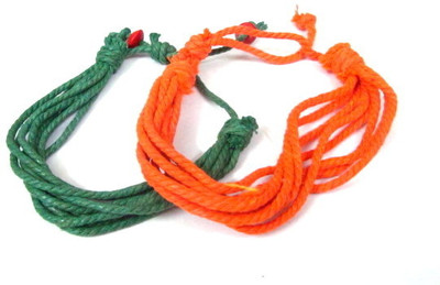 57% OFF on Pllanet Gold Bollywood style Leather Bracelet Set Pack of 2