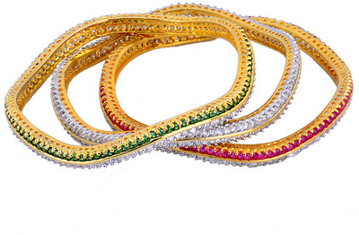 Gehnashop Brass Bangle Set Pack of 3 Gehnashop Brass Bangle Set Pack of 3