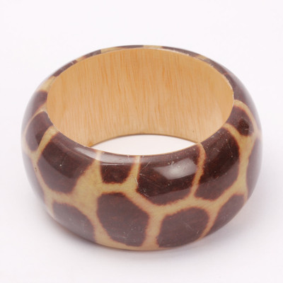 30% OFF on KhoobSurati Stylish Block Patterned Wood Bangle