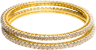 28% OFF on Joyas Stylish Brass Bangle Set Pack of 2