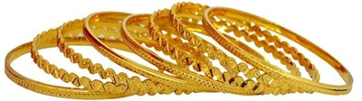 61% OFF on Pourni Brass Bangle Set Pack of 8