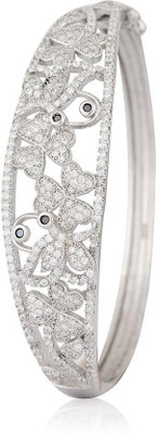 Pretty Hollie Silver Cubic Zirconia Sterling Silver Plated Bracelet