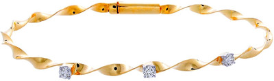 15% OFF on 64Facets The Twisted Yellow Gold Diamond 14K Yellow Gold Plated 14 Bracelet 15% OFF on 64Facets The Twisted Yellow Gold Diamond 14K Yellow Gold Plated 14 Bracelet