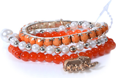 62% OFF on DressVilla Flashing Acrylic, Alloy Bracelet Set Pack of 3