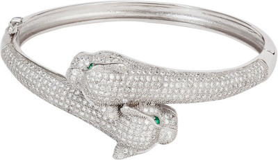 11% OFF on GemLN Sterling Silver Rhodium Plated Kada