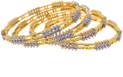 40% OFF on Aabhushan Jewels Fashion Alloy Cubic Zirconia Bangle Set Pack of 4