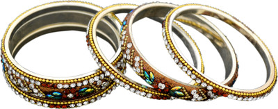 14% OFF on DFR Ethnic Diva Alloy Bangle Set Pack of 6