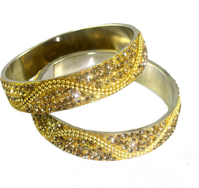 52% OFF on Abqa Hydrabadi Bangle Womens Delight Lac Zircon Bangle Set Pack of 2