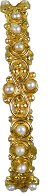 30% OFF on Pearl Paradise Unique Design Alloy Pearl Yellow Gold Plated Bangle 30% OFF on Pearl Paradise Unique Design Alloy Pearl Yellow Gold Plated Bangle