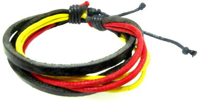 72% OFF on Pllanet Gold Stylish Leather Bracelet