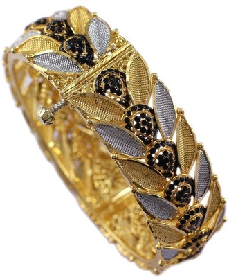 24% OFF on 925 Silver Gold Polished Filigree Silver Bracelet