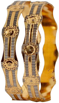 51% OFF on Maayra Darling Micron Gold Plated Brass Copper Plated Bangle Set Pack of 2