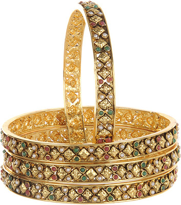 31% OFF on Treasure Trove Royal Collection Silver Yellow Gold Plated Bangle Set Pack of 4 31% OFF on Treasure Trove Royal Collection Silver Yellow Gold Plated Bangle Set Pack of 4