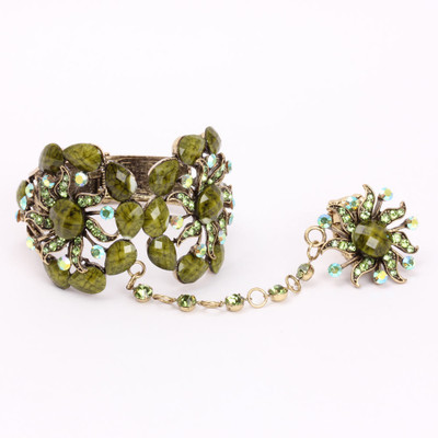 40% OFF on KhoobSurati Metal, Stone Ring Bracelet 40% OFF on KhoobSurati Metal, Stone Ring Bracelet