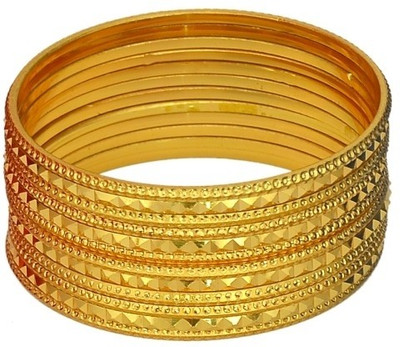 58% OFF on Pourni Brass Bangle Set Pack of 12