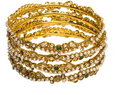 33% OFF on Joyas Traditional Copper Bangle Set Pack of 4