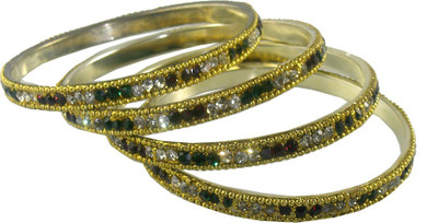 69% OFF on Abqa Hydrabadi Bangle Womens Delight Lac Zircon Bangle Pack of 4