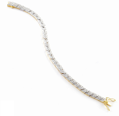 23% OFF on Aapno Rajasthan Alloy Yellow Gold Plated Bracelet