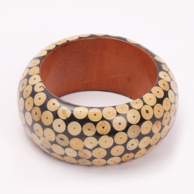 30% OFF on KhoobSurati Vivacious Circle-printed Bangle Wood Bangle