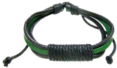 60% OFF on Pllanet Gold Stylish Leather Bracelet