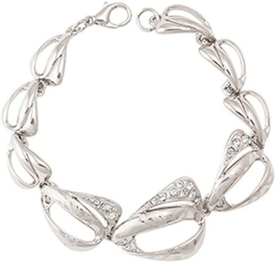 54% OFF on Ivory Tag Luce Brass 14K White Gold Plated 14 Bracelet