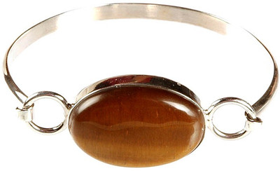 Exotic India Tiger Eye Sterling Silver Bracelet