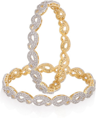 76% OFF on Rubena Paisley Alloy Yellow Gold Plated Bangle Set Pack of 2 76% OFF on Rubena Paisley Alloy Yellow Gold Plated Bangle Set Pack of 2