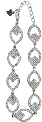 Pretty Hollie Silver Cubic Zirconia Sterling Silver Plated Bracelet Pretty Hollie Silver Cubic Zirconia Sterling Silver Plated Bracelet