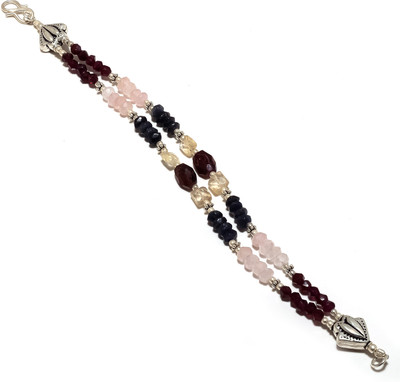 53% OFF on Nikhil Silver Arts Beaded Silver Garnet, Topaz Bracelet