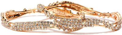 Bindhani Just Like Diamonds Alloy Cubic Zirconia Bangle Set Pack of 2 Bindhani Just Like Diamonds Alloy Cubic Zirconia Bangle Set Pack of 2