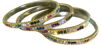 52% OFF on Abqa Hydrabadi Bangle Womens Delight Lac Zircon Bangle Pack of 4