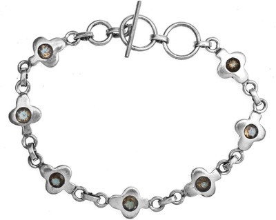 Exotic India Designer Sterling Silver Quartz Bracelet
