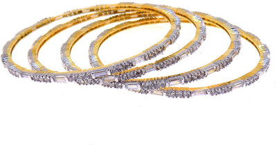 40% OFF on Aabhushan Jewels Fashion Alloy Cubic Zirconia Bangle Set Pack of 4