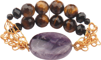 Angells Kreate Metal, Stone Amethyst, Cat's Eye Bracelet