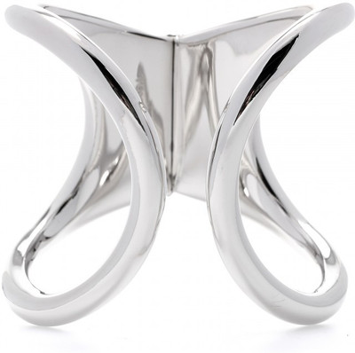 Exoctic Silver Amiya Silver Cubic Zirconia, Swarovski Crystal Rhodium Plated Cuff