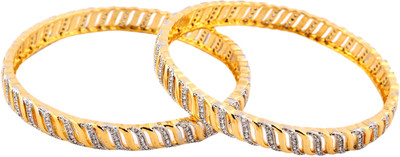 Mgold Alloy 18K Yellow Gold Plated Bangle Set Pack of 2 Mgold Alloy 18K Yellow Gold Plated Bangle Set Pack of 2