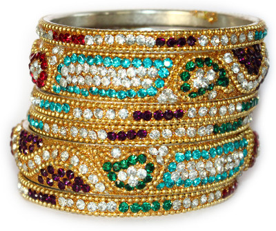 64% OFF on Glitters Traditional Metal Bangle Set Pack of 6