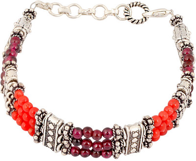 55% OFF on Sparkling Drop Brass Garnet Bracelet