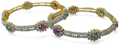 25% OFF on Jewelfin Amazing Design Alloy Rhodium Plated Bangle Set Pack of 2 25% OFF on Jewelfin Amazing Design Alloy Rhodium Plated Bangle Set Pack of 2