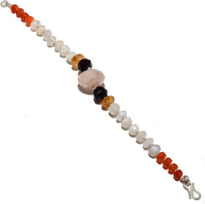 49% OFF on Nikhil Silver Arts Beaded Silver Citrine, Garnet Bracelet