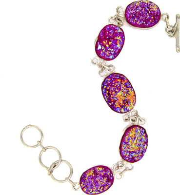 65% OFF on Melange Jewels Designer Stones Silver Bracelet