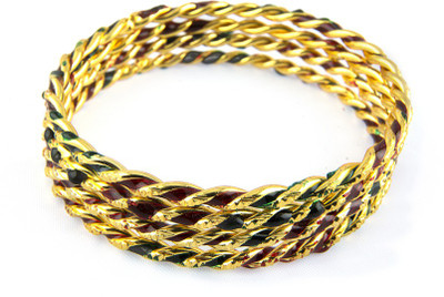 85% OFF on Adhira Elegant Design Alloy 22K Yellow Gold Plated Bangle Set Pack of 4 85% OFF on Adhira Elegant Design Alloy 22K Yellow Gold Plated Bangle Set Pack of 4