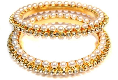 40% OFF on SJPearls blg Alloy Pearl Bangle Set Pack of 2