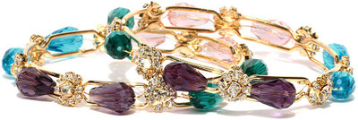 Bindhani Bridal Alloy Cubic Zirconia Bangle Set Pack of 2