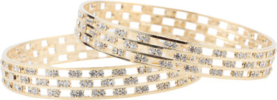 59% OFF on Utsokt Stone Alloy Yellow Gold Plated Bangle Set Pack of 2 59% OFF on Utsokt Stone Alloy Yellow Gold Plated Bangle Set Pack of 2