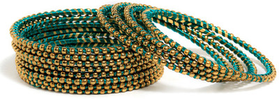 20% OFF on Bindhani Bridal Brass Yellow Gold Plated Bangle Set Pack of 12