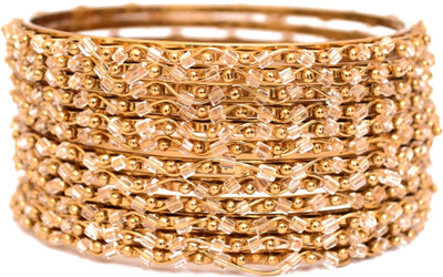 71% OFF on Camy Transparent Beads Alloy, Metal, Acrylic Bangle Set Pack of 12
