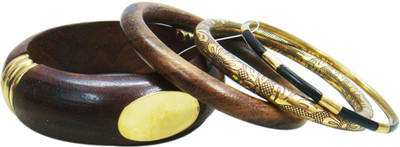 27% OFF on Decor Tattva Inc. Golden Delight Brass Brass Plated Bangle Set Pack of 4