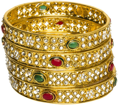33% OFF on Joyas Traditional Copper Bangle Set Pack of 4